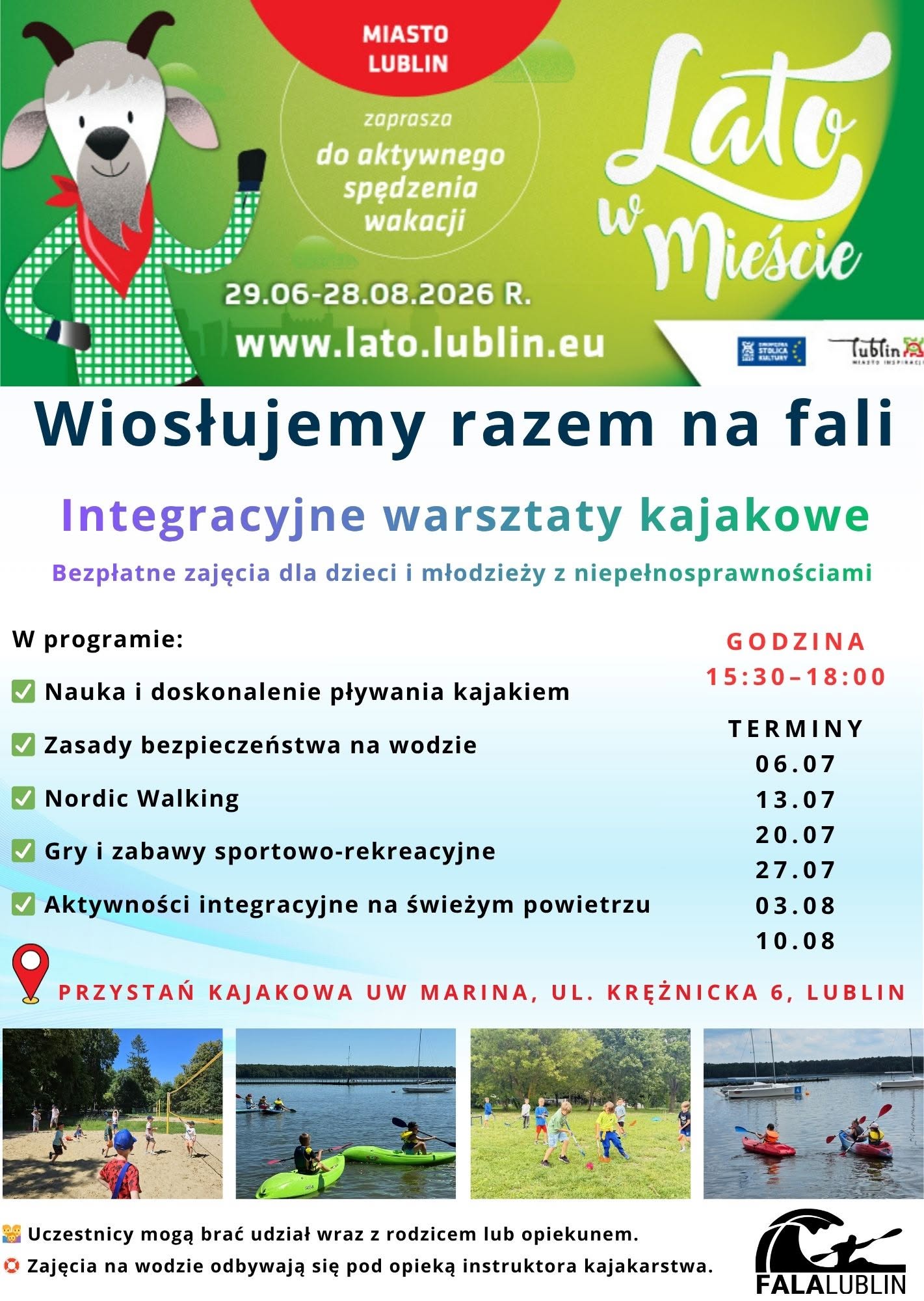 Wiosłujemy razem na fali – bezpłatne integracyjne warsztaty kajakowe!